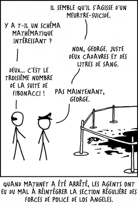 Je crois que je vois un ensemble de Mandelbrot ! Non, ce sont juste des éclaboussures de sang. Mince alors !