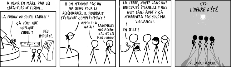 Le méchant obligatoire : Cette opération relève de la pure folie, et ça n'est pas de ma responsabilité ! Principalement parce que je ne comprends pas comment modifier le temps.