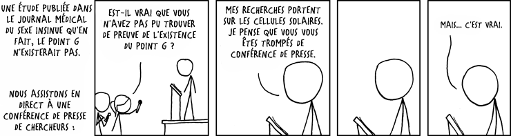 Le gros titre de la BBC était « L'insaisissable zone érogène que certaines femmes prétendent avoir serait un mythe, affirment les chercheurs qui se sont penchés sur la question. ». Je ne pouvais pas lire ça en restant sérieux.