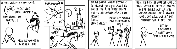 Je voulais devenir un scientifique, mais ça semble stupide maintenant. Les mondes magiques existent. J'ai appris une importante vérité sur notre place dans l'univers. Je suis sensé m'intéresser à l'université ? Je veux dire, MERDE.