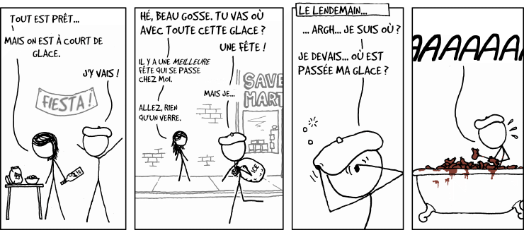 Point positif : elle a écrit “bienvenue au club AAA !” au rouge à lèvres sur le miroir de la salle de bains, et m’a laissé une carte d’adhésion/assistance routière sur le comptoir.