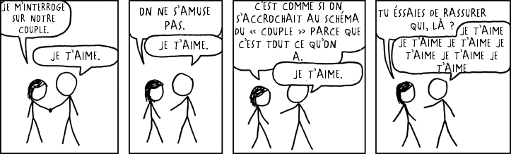 Le « Sans toi je n’existe pas » est un sentiment merdique.