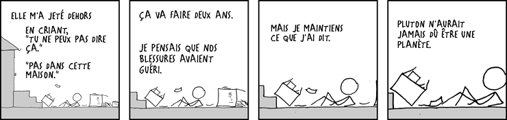 En fait, on a divorcé à cause de la controverse du moulin contre l'avion (une réponse préemptive aux inévitables discussions qui voudraient aborder ce sujet : vous autres sur internet, vous avez tous tort).